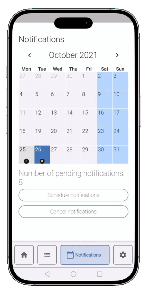 Experience Sampling app screen 2